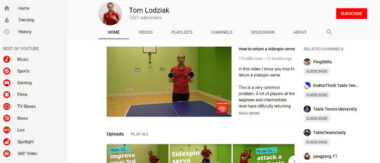 One million views of my table tennis YouTube channel