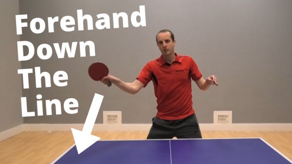 Forehand attack down the line… A simple shot to win cheap points