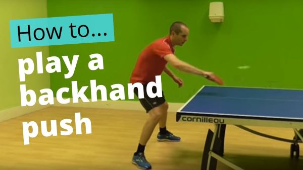 Backhand push – basic technique