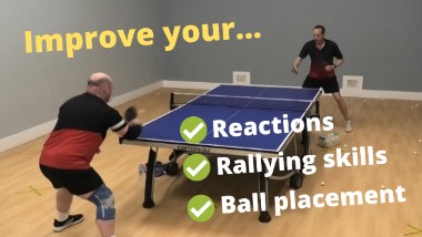 Simple drill to improve reactions, rallying skills and ball placement