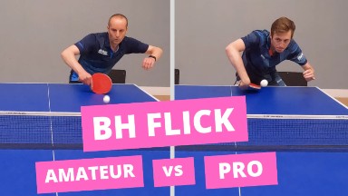 Backhand Flick - Amateur vs Pro technique