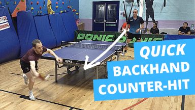 TACTIC - Quick backhand counter-hit, down the line