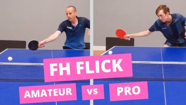 Forehand Flick - Amateur vs Pro technique