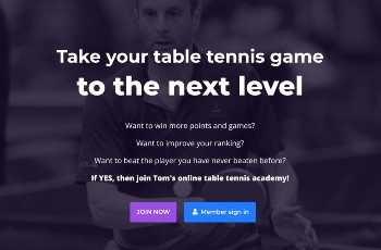 Online table tennis academy
